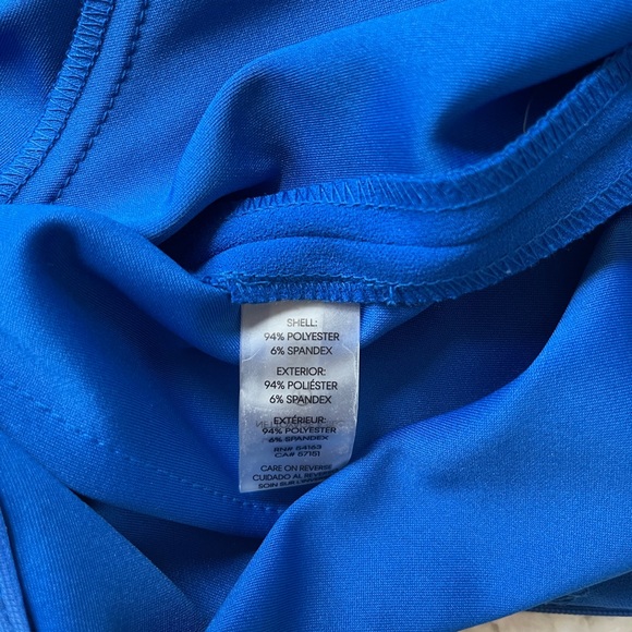 Calvin Klein Flutter Short Split Sleeve Royal Blue Jumpsuit - Picture 7 of 8